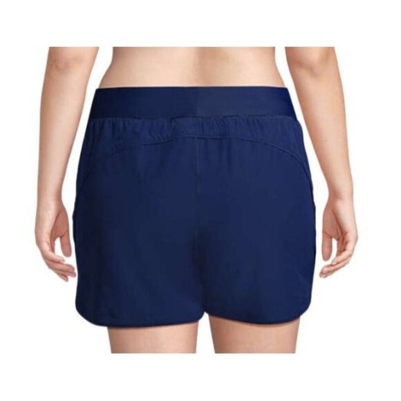 Lands End Board Shorts Women's Plus Size 5" Swim Bottom Pool Beach Navy Blue 24W - Picture 5 of 13